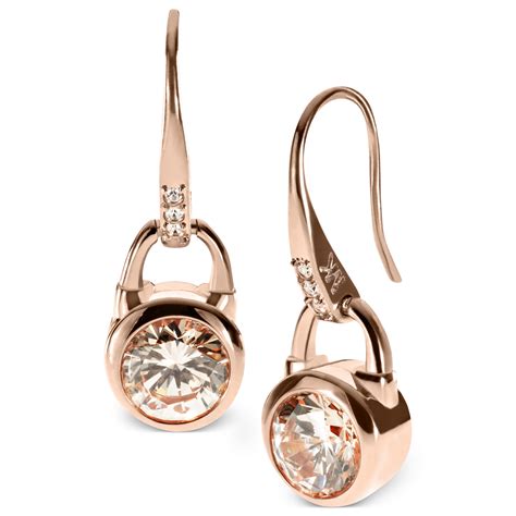 michael kors rose gold drop earrings|michael hill rose gold earrings.